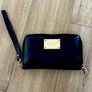 Michael Kors black wristlet/ wallet
